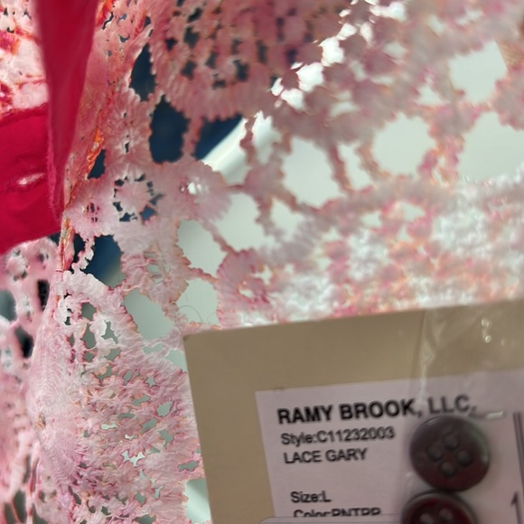 Ramy Brook Gary Princed Lace Swim Cover Up Shirt - Picture 8 of 8